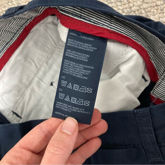 Mens Tommy Hilfiger Navy Trousers Size 30 - Picture 3 of 6